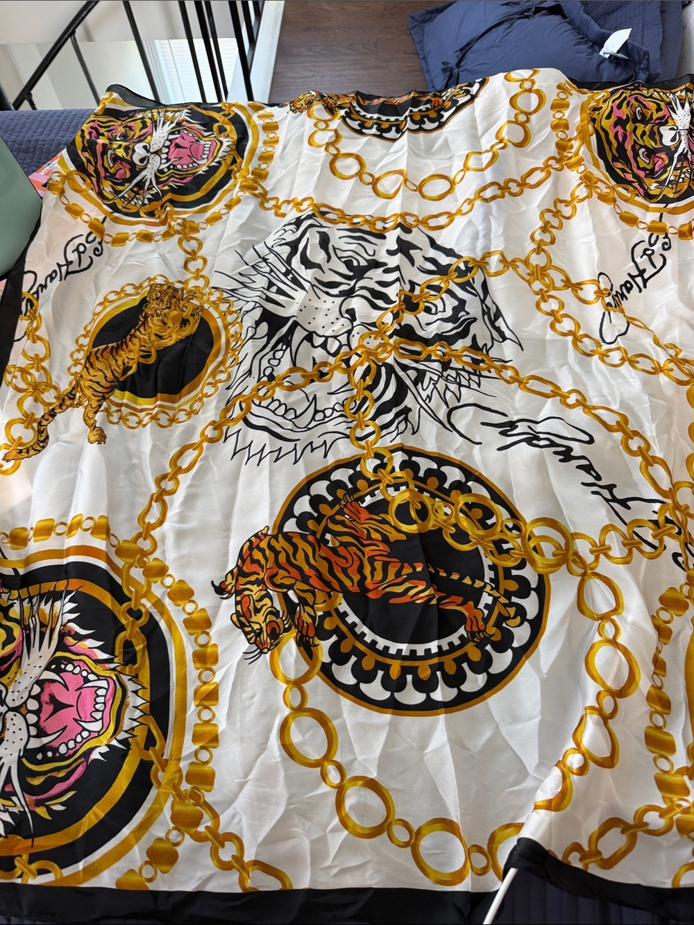Ed Hardy Tattoo tiger scarf  polyester